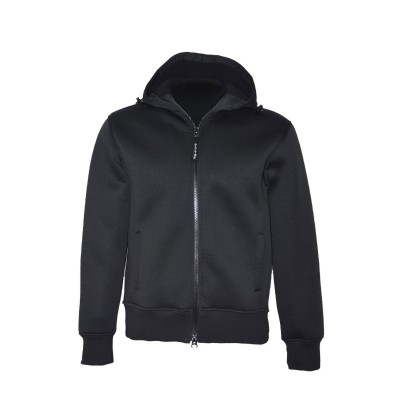 Felpa in misto Cotone con zip lunga colore Nero - BLUCITY