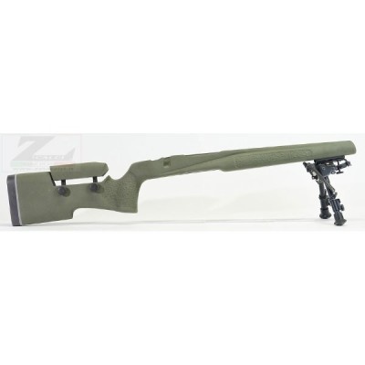 Stock for Remington mod. Tactical 01 Long Action Adjustable Matt Green Color - ZETACALCI