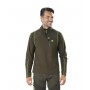 Dark Green Melange Mont Blanc Fleece Turtleneck With Fluo Green Profile Reinforcements - UNIVERS