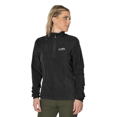 Women's Tempus Black Fleece Turtleneck - ZOTTA FOREST