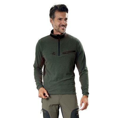 Green/Black Zotta Dolomite Fleece Turtleneck - ZOTTA FOREST