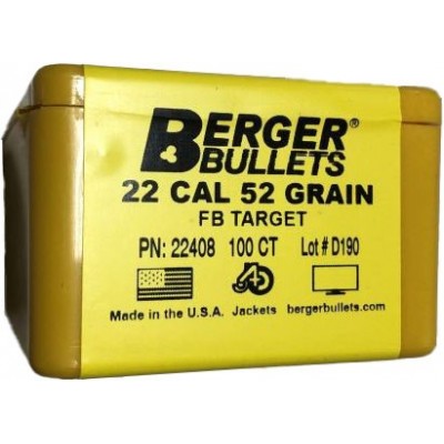 Bullets Caliber 22 Gr 52 Fb Target - BERGER